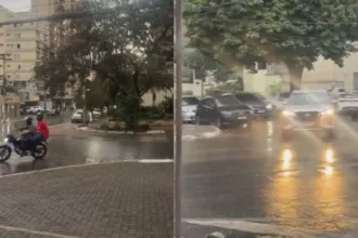 Chuva em Goiânia refresca calor em agosto