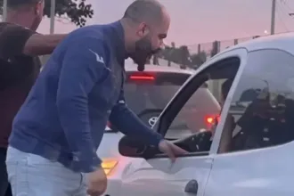 Homem agride motorista após acidente na Perimetral Norte