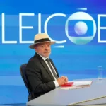 Lula na TV Globo durante sabatina ao vivo