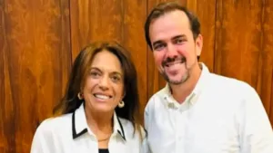Gracinha Caiado e Gustavo Mendanha em debate político