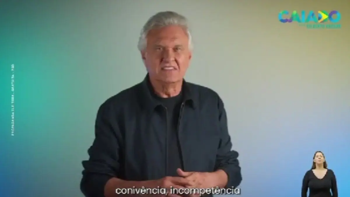 Caiado se apresenta e ataca PT no 1º programa eleitoral na TV; assista