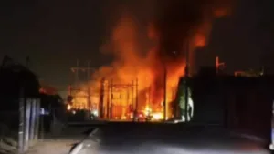 Incêndio em subestação da Equatorial em Ipameri