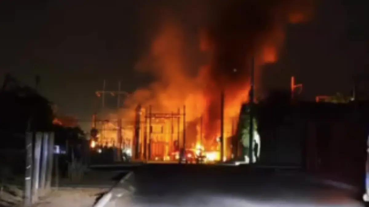Incêndio em subestação da Equatorial provoca ‘show de luzes’ em Ipameri