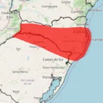 Alerta de tempestades em SC e RS emitido pelo Inmet