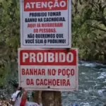 Afogamento em área proibida na Cachoeira da Laje, Rio Verde