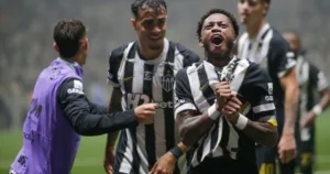 Atlético-MG celebra vitória na Copa do Brasil