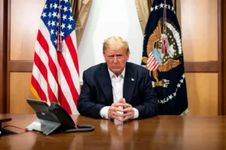 Foto com Donald Trump na convenção republicana