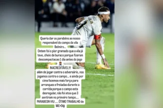 Neymar critica gramado da Vila Belmiro após lesão