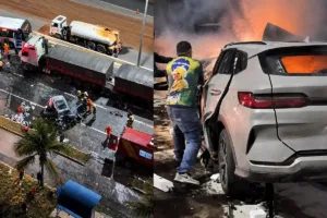 acidente-na-go-020:-homem-morre-apos-carro-pegar-fogo-em-batida-com-caminhao-em-goiania