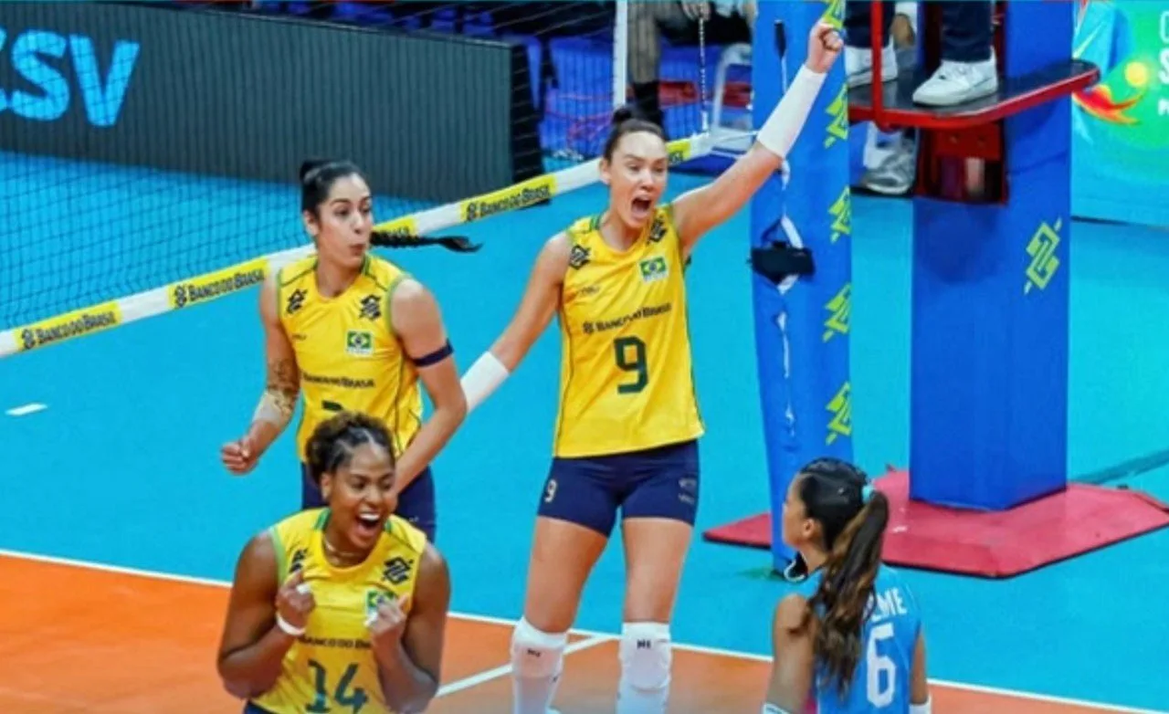 Vôlei feminino do Brasil bate Argentina e vai a Los Angeles