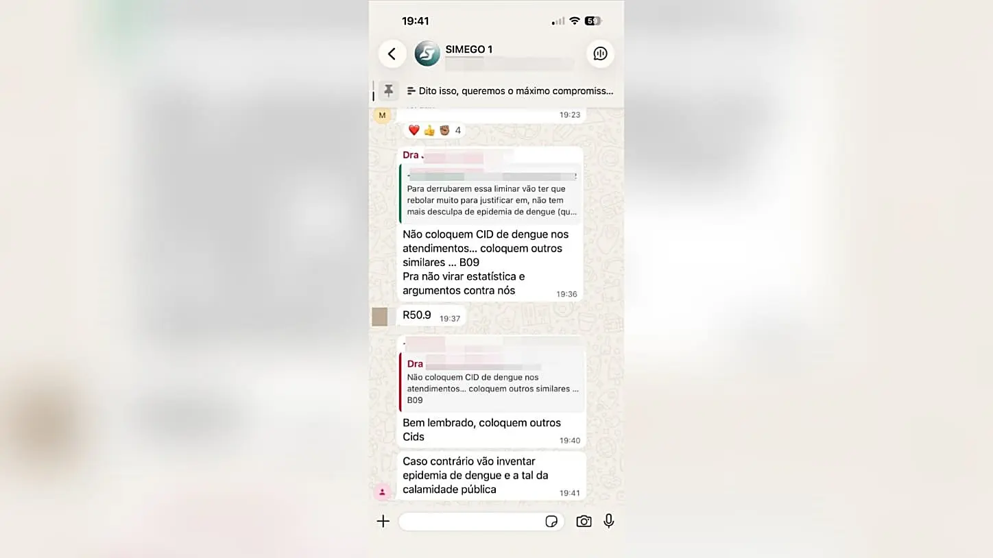Médica que orientou colegas a subnotificar casos de dengue em Goiânia é afastada após denúncia do Mais Goiás