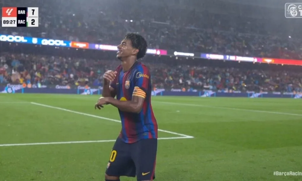 Lamine Yamal marca e faz incríveis 7 a 2 para o Barcelona no Camp Nou
