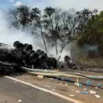motorista-morre-apos-caminhao-pegar-fogo-em-acidente-na-br-153,-em-sao-luiz-do-norte