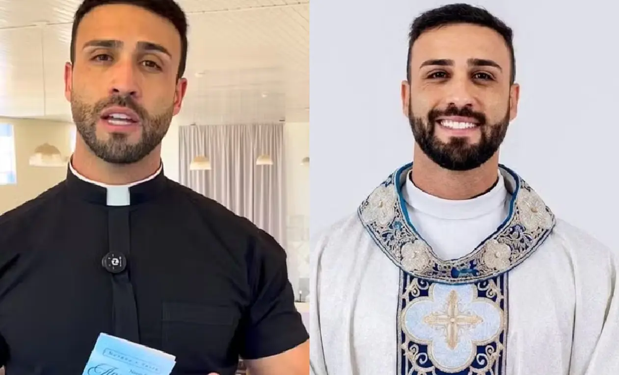 Padre ‘padrão’ chama atenção nas redes e vídeo de paróquia viraliza: “rogai por nós!”