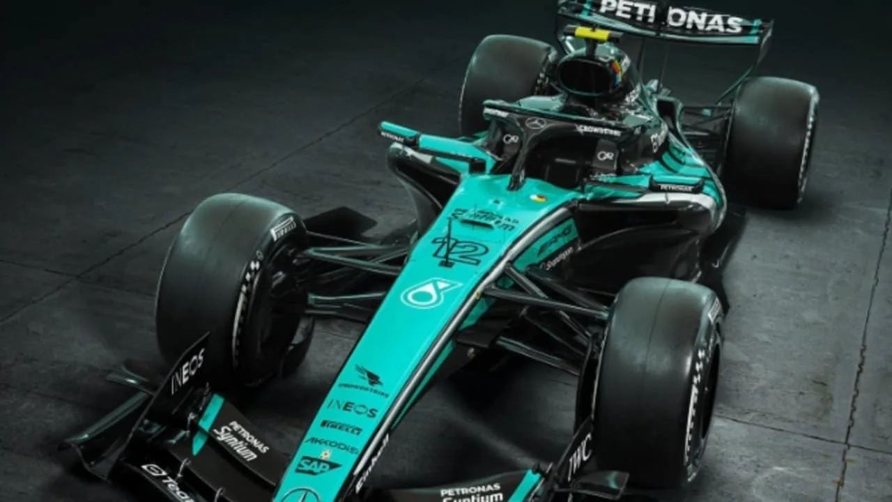 Mercedes reveals a special emerald-green livery for the Formula 1 Bahrain GP in Malaysia