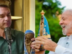 Lula e Flávio Bolsonaro participam de missas no feriado de Nossa Senhora Aparecida