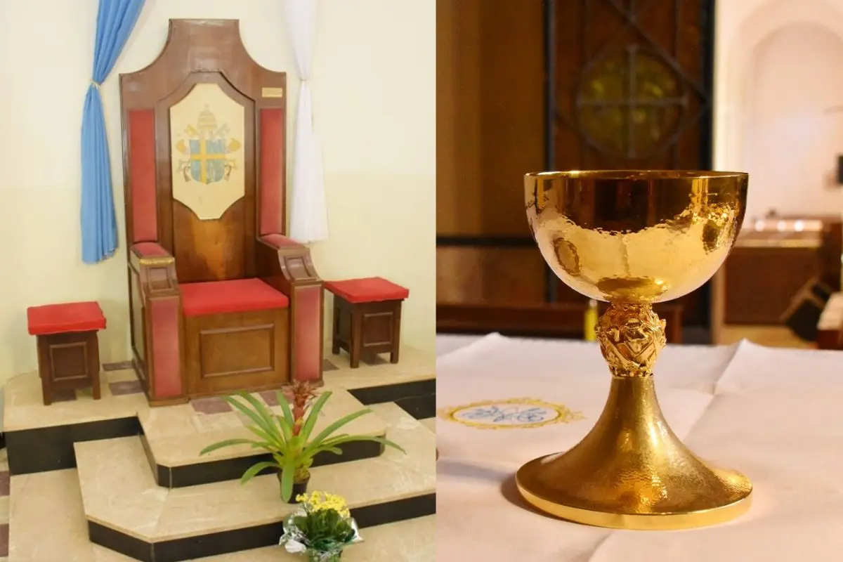 catedra-e-calice-guardam-memoria-da-visita-de-joao-paulo-ii-a-goiania,-ha-35-anos