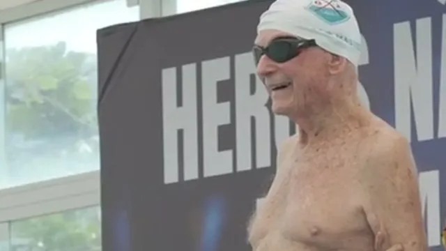 Aos 102 anos, nadador recordista mundial impressiona ao competir com atletas mais jovens no Rio; vídeo