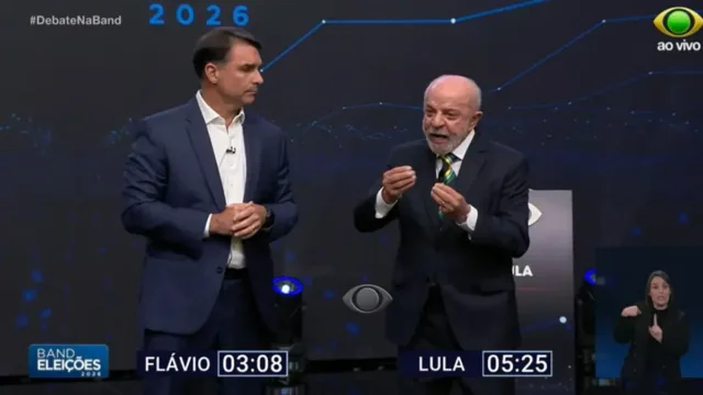 Lula e Flávio focam em Vorcaro e na lobista Roberta Luchsinger em 1º bloco do debate