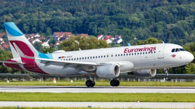 Voo da Eurowings tem pouso prioritário após casos de vômitos a bordo